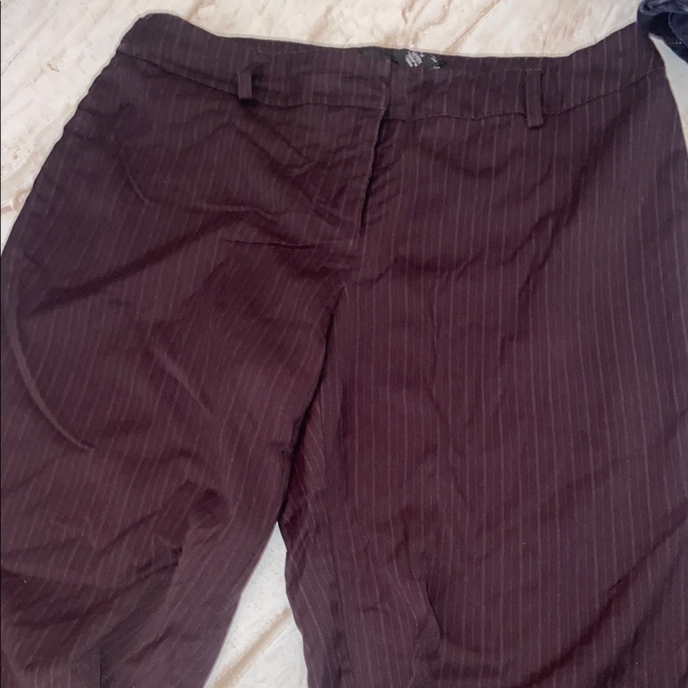 Super comfy flattering Pinstripe Brown Pants